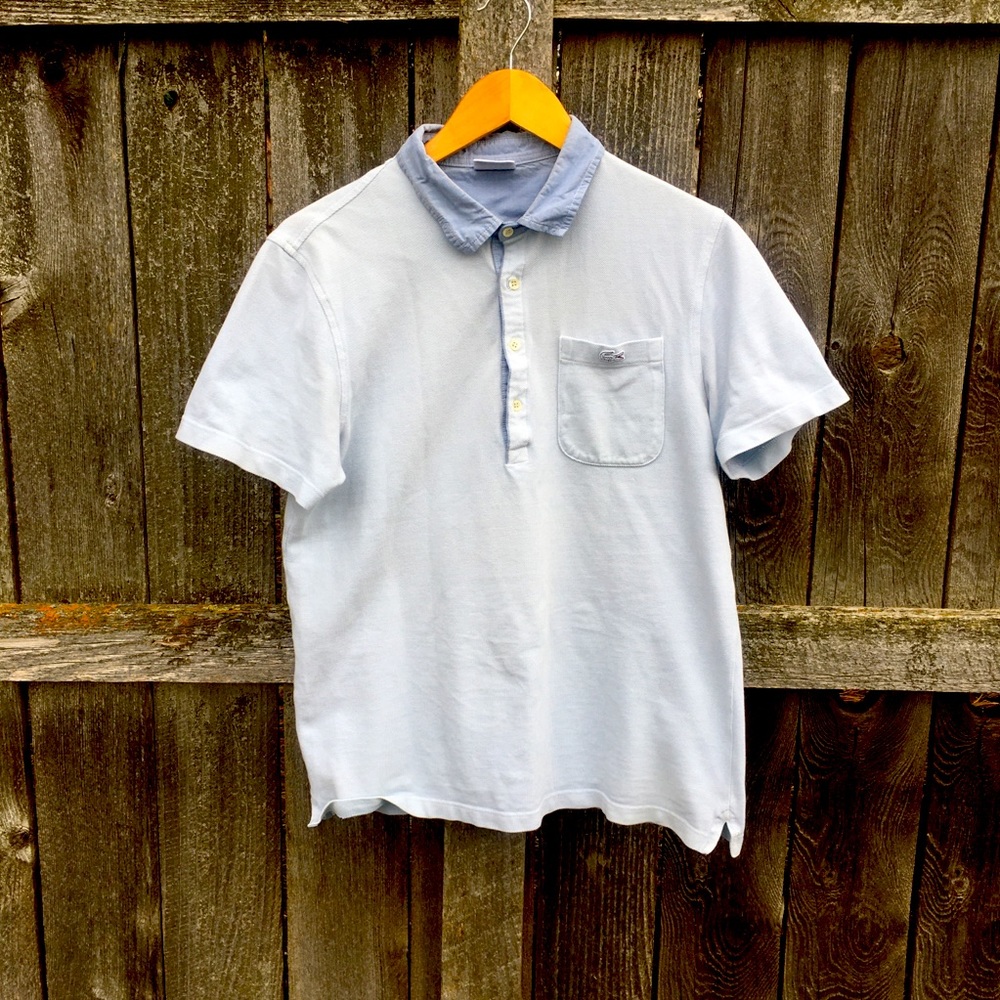 Lacoste - polo shirt - size 3 - baby blue